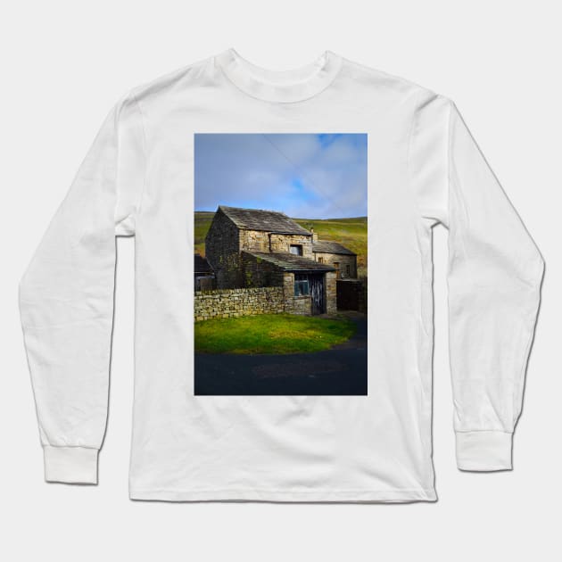 Muker Cottage Long Sleeve T-Shirt by StephenJSmith